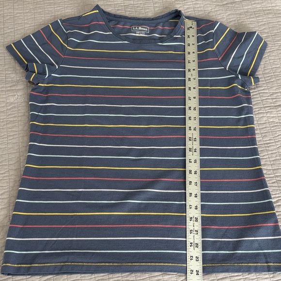 L.L.Bean Supima Cotton Striped Tee M - Picture 6 of 7
